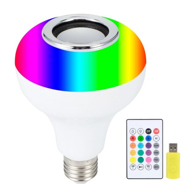 2 - in - 1 Smart LED Bulb + Bluetooth Speaker | RGB Light + Remote Control - Flashkart Pakistan