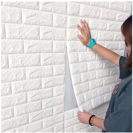3D White Brick Wall Stickers | Self - Adhesive Waterproof Home Decor - Flashkart Pakistan