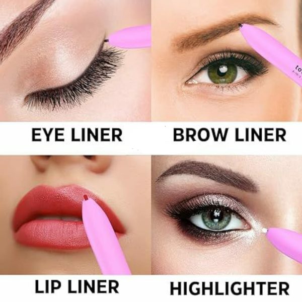 4 - in - 1 Makeup Pen: Waterproof Eyeliner, Brow Pencil, Highlighter & Shadow Stick - Flashkart Pakistan