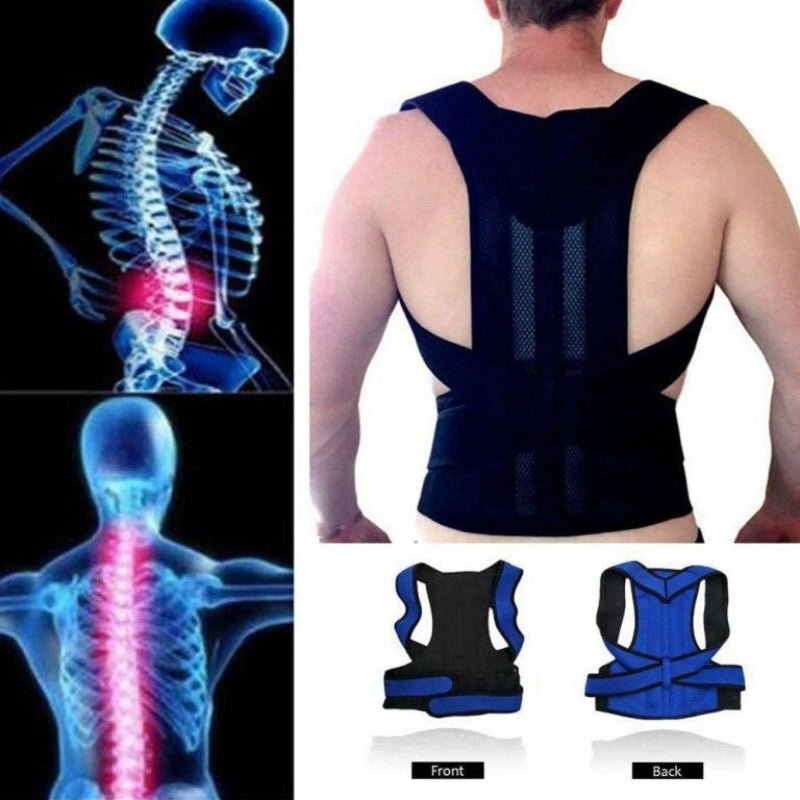 Back Pain Relief Posture Corrector Belt | Adjustable Back & Shoulder Support for Better Posture, Lower & Upper Back Pain - Flashkart Pakistan