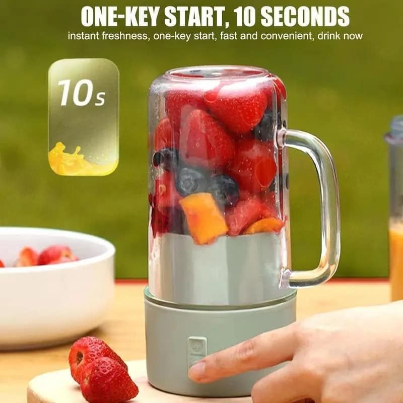 Crusher Juicer 2 In 1 Mini Portable USB Rechargeable High Quality 6 Blades - Flashkart Pakistan