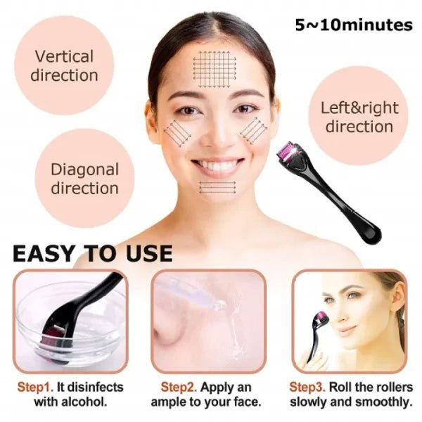 Derma Roller 0.5mm for Hair & Skin Therapy - Flashkart Pakistan