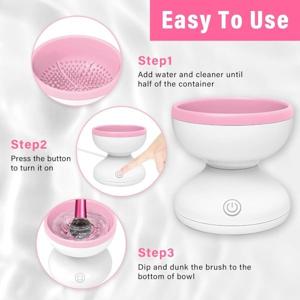 Electric Makeup Brush Cleaner Machine - Automatic | USB Rechargeable & Gentle on Bristles | Random Color - Flashkart Pakistan