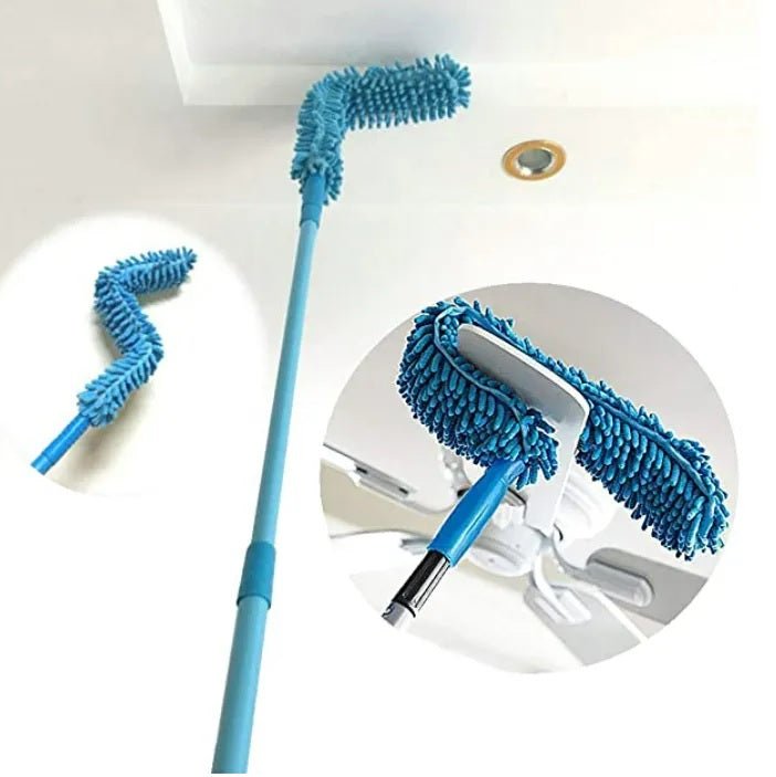 Flexible Micro - Fiber Duster With Telescopic Stainless Steel Handle for Fan Cleaning Specially - Flashkart Pakistan