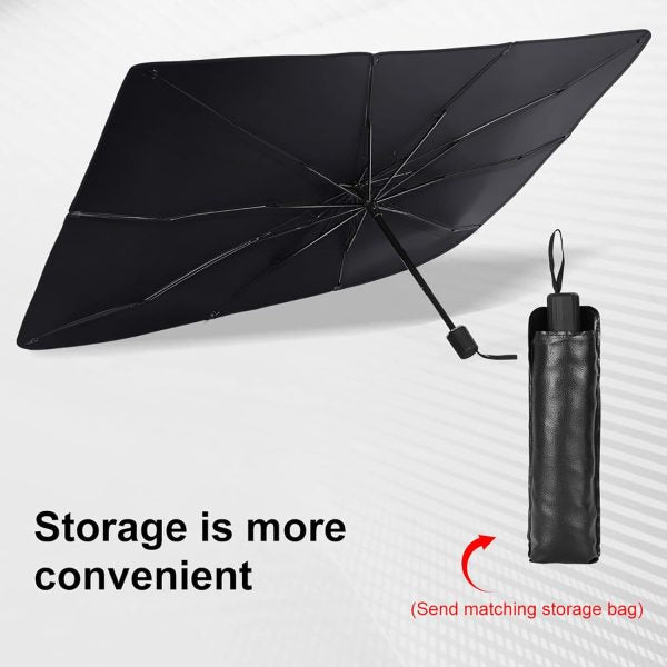 Foldable Car Windshield Umbrella Sunshade | UV Protection + Heat Blocker for All Vehicles - Flashkart Pakistan