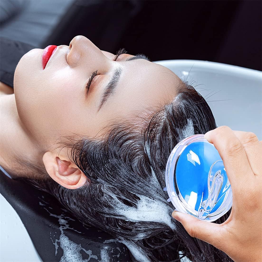 Head Scalp Massage & Shampoo Brush | Soft Silicone Bath Brush | Random Colors - Flashkart Pakistan