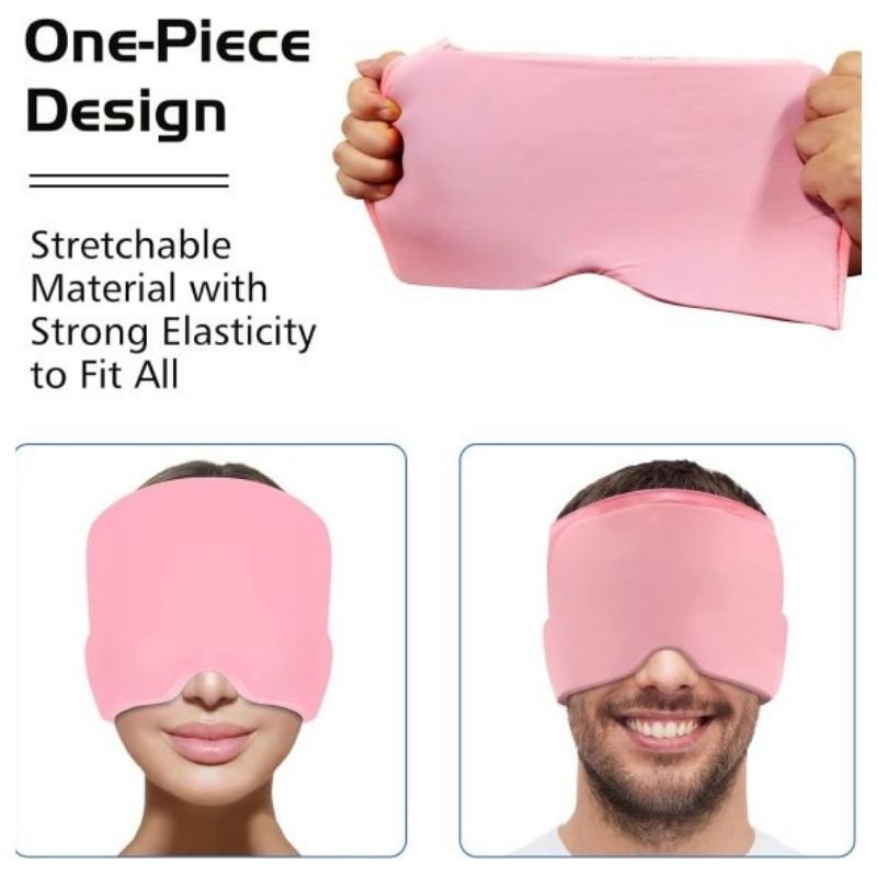 Headache Relief Cap – Hot & Cold Gel Therapy for Migraine, Tension & Puffy Eyes | Random Color - Flashkart Pakistan