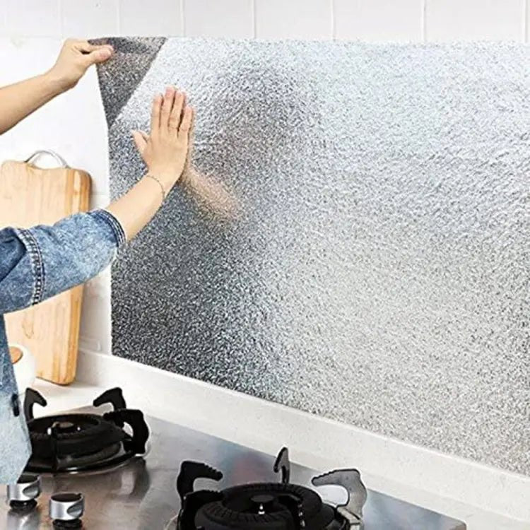 Marble Sheet Sticker | Silver Foil | 60 x 200 cm - Flashkart Pakistan