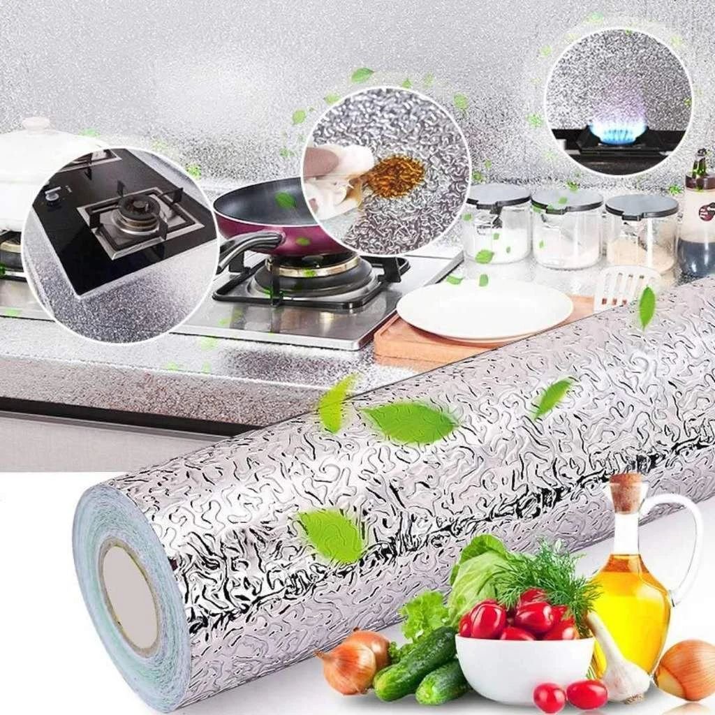 Marble Sheet Sticker | Silver Foil | 60 x 200 cm - Flashkart Pakistan