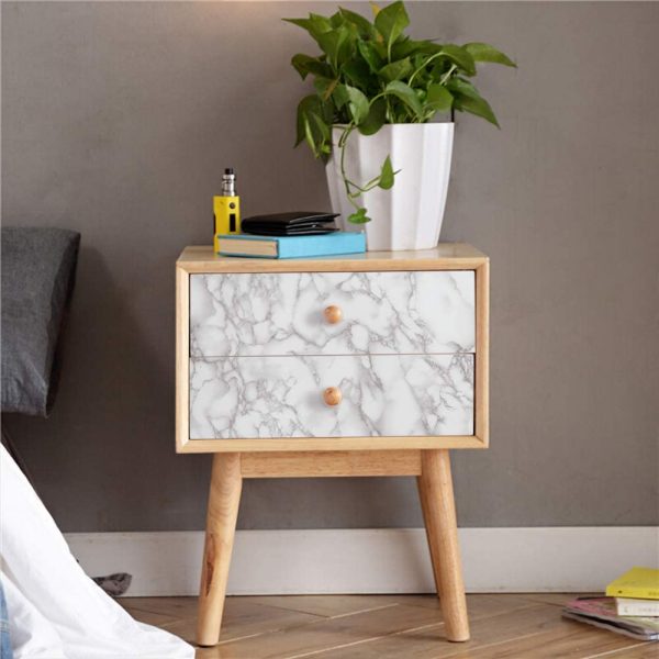 Marble Sheet Sticker | White & Grey | 60 x 200 cm - Flashkart Pakistan