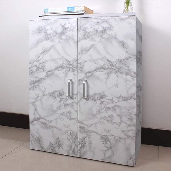 Marble Sheet Sticker | White & Grey | 60 x 200 cm - Flashkart Pakistan