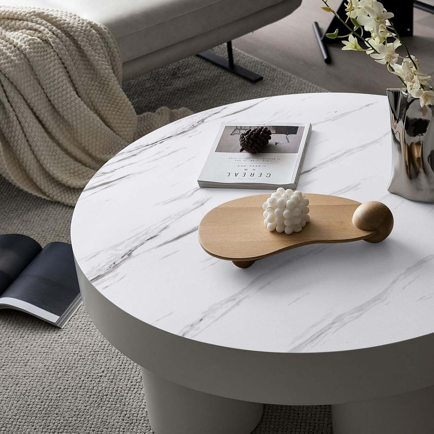 Marble Sheet Sticker | White & Grey | Best Quality | 60 x 200 cm - Flashkart Pakistan