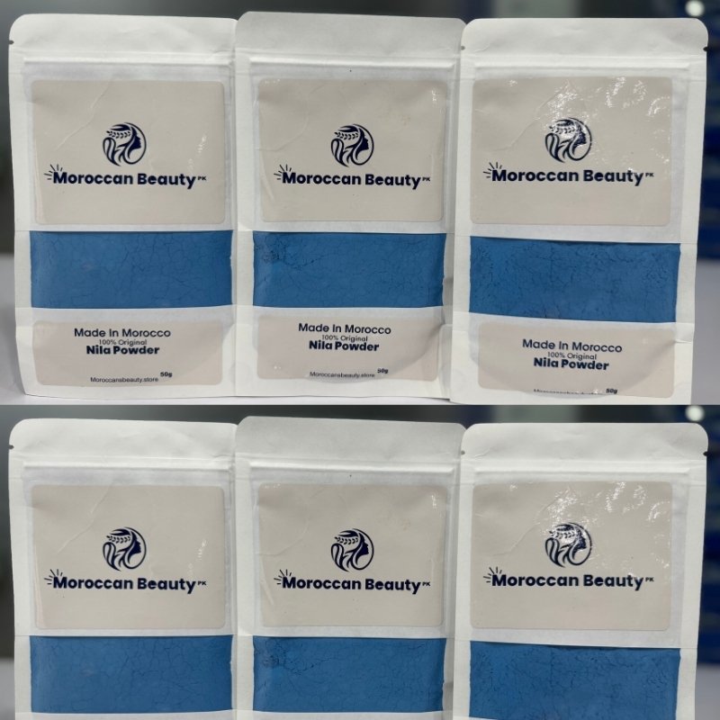 Moroccan Beauty Nila Powder | Blue Nila Skin Whitening Powder 50g | Best Quality Nila Powder - Flashkart Pakistan