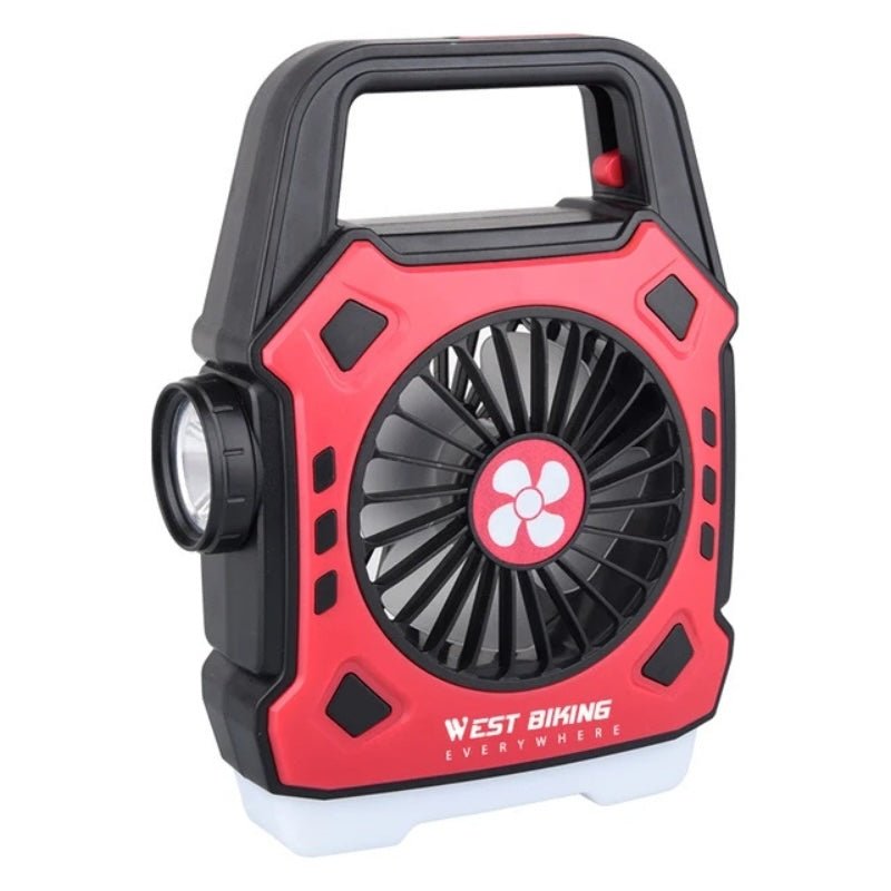 Multipurpose Rechargeable Desk & Camping Fan with LED Light, Flashlight & Power Bank – For Home, Travel & Outdoor Use | Random Color - Flashkart Pakistan