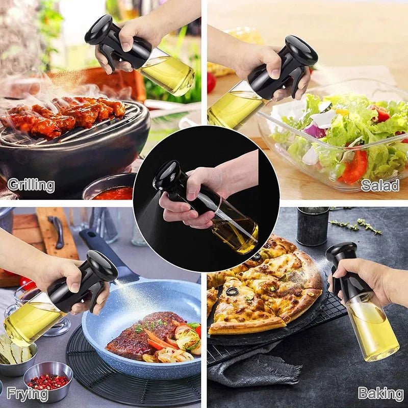 Plastic Glass Kitchen Cooking Spray Bottle |200 ML | BBQ Olive Oil Sprayer & Vinegar Spray Bottle - Flashkart Pakistan