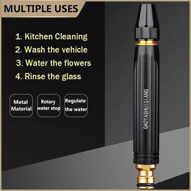 Plastic High Quality Black Nozzle | Spray Nozzle For Car, Watering Flowers, Washing Glass, Water Column | Tap Nozzle High Pressure - Flashkart Pakistan