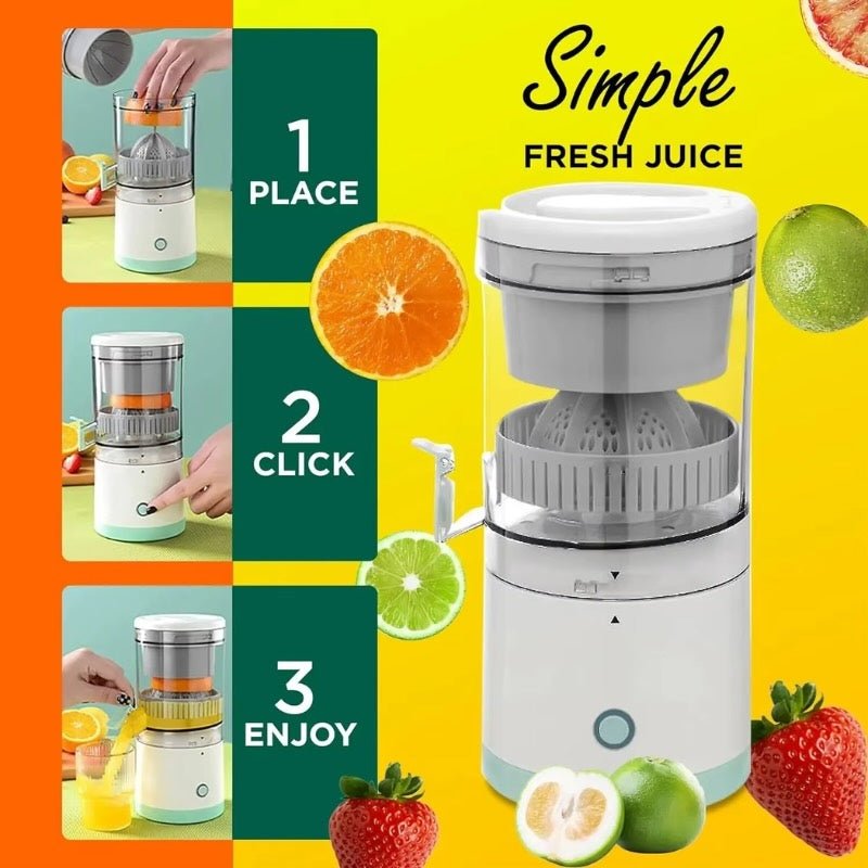 Portable Electric Citrus Juicer | USB Rechargeable, Hands - Free Orange & Lemon Juice Extractor, Easy to Clean - Flashkart Pakistan
