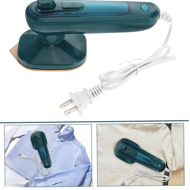 Portable Mini Steam Iron | Handheld Garment Steamer for Quick Wrinkle Removal at Home & Travel - Flashkart Pakistan