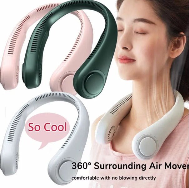 Portable Neck Fan | Bladeless Hanging Neck Fan - Flashkart Pakistan