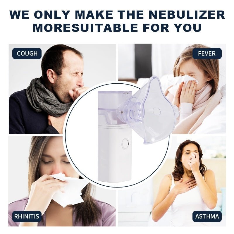 Portable Rechargeable Nebulizer | Asthma Inhaler Machine for Kids & Adults (0.5L) - Flashkart Pakistan