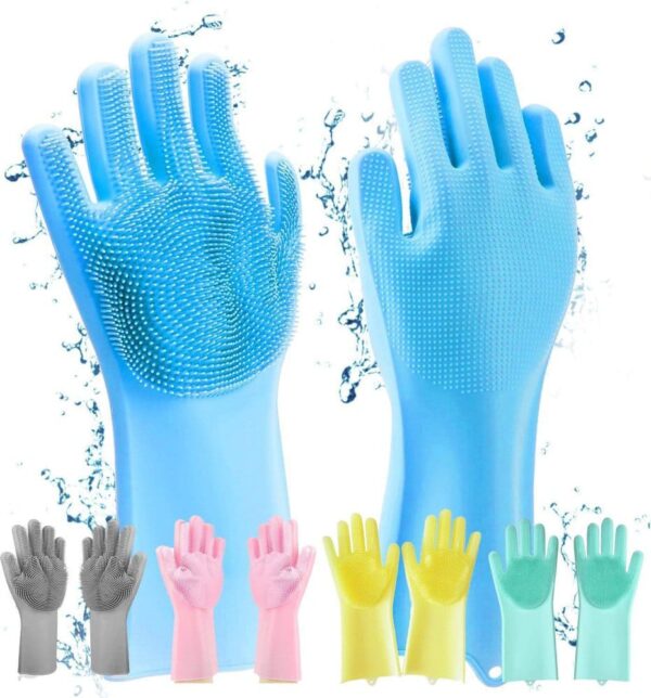 Re - useable Washing Gloves for Kitchen, Bathroom, Car, Pet and Multipurpose Cleaning - Flashkart Pakistan