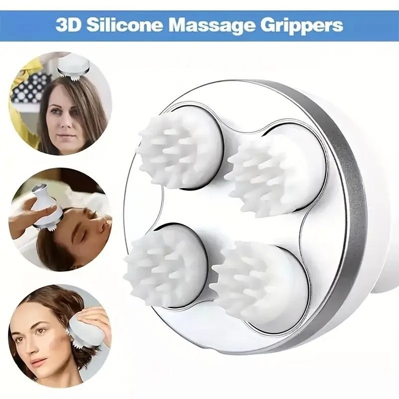 Scalp Massager — Electric Meridian Massage with 4 Moveable Clusters - Flashkart Pakistan