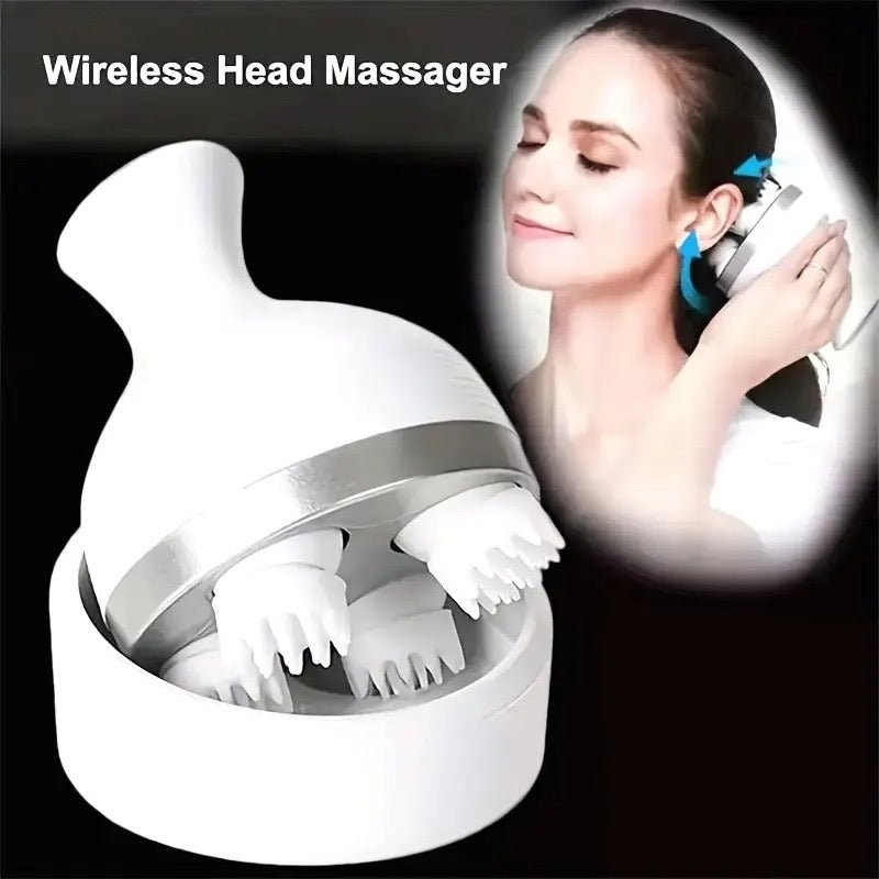 Scalp Massager — Electric Meridian Massage with 4 Moveable Clusters - Flashkart Pakistan