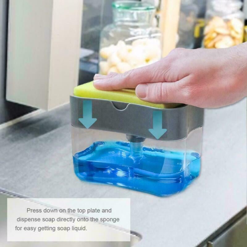 Soap Pump Dispenser & Sponge Holder for Kitchen Sink - Flashkart Pakistan