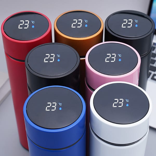 Temperature Display Thermos Water Bottle (Hot & Cold) | 500 ML | Random Colors - Flashkart Pakistan