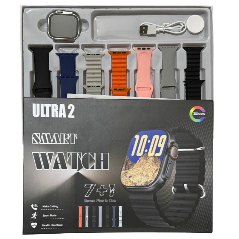 Ultra 2 Smart Watch – 7 Straps Edition | Bluetooth Call | Fitness & Health Tracker - Flashkart Pakistan
