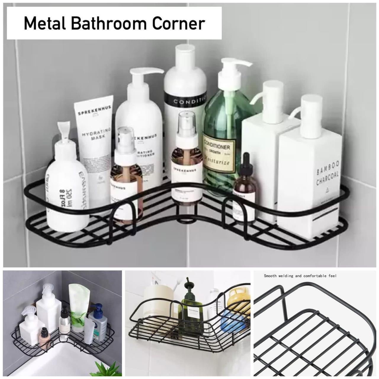 Wall Corner Rack WITHOUT Adhesive Screws - Flashkart Pakistan
