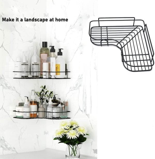 Wall Corner Rack WITHOUT Adhesive Screws - Flashkart Pakistan