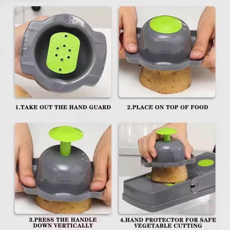16 - in - 1 High - Quality Mandoline Slicer & Vegetable Chopper | Multifunctional Food Cutter, Grater & Shredder for Kitchen - Flashkart Pakistan