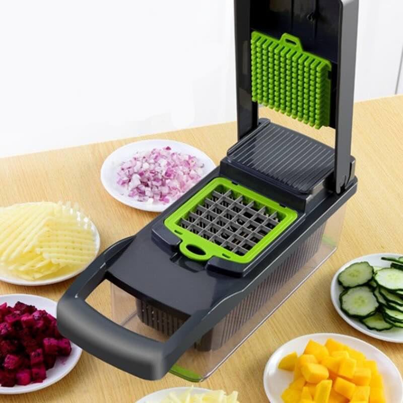 16 - in - 1 High - Quality Mandoline Slicer & Vegetable Chopper | Multifunctional Food Cutter, Grater & Shredder for Kitchen - Flashkart Pakistan