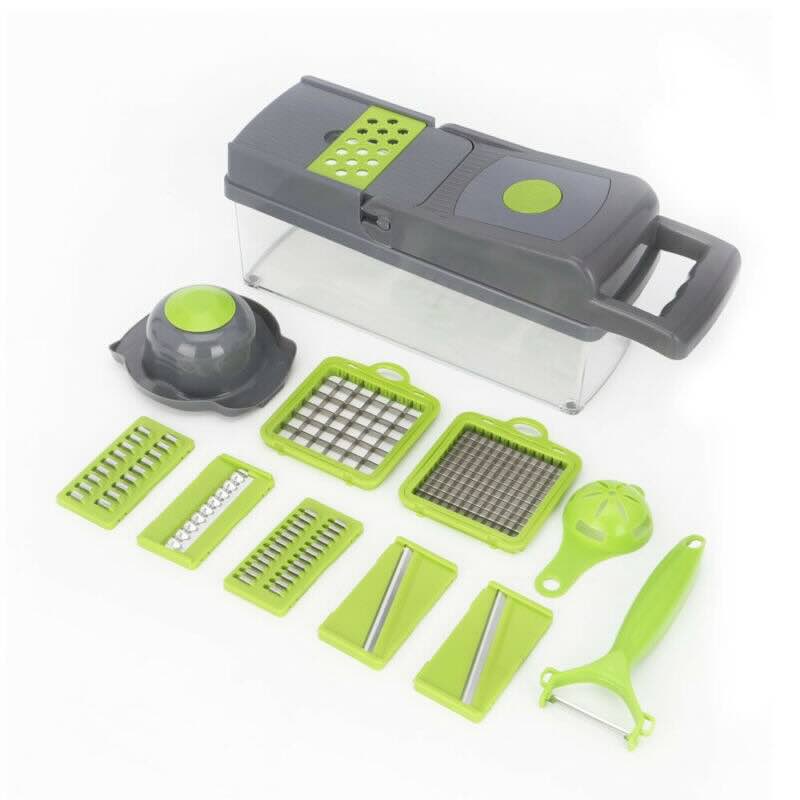 16 - in - 1 High - Quality Mandoline Slicer & Vegetable Chopper | Multifunctional Food Cutter, Grater & Shredder for Kitchen - Flashkart Pakistan