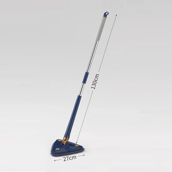 360 Twist Rotatable Mop | Extended Triangle Auto Squeeze Long Handle Mop 360 Twist Squeeze Wringing X - type Window Glass Toilet Bathroom Floor Household Cleaning Ceiling Dusting - Flashkart Pakistan