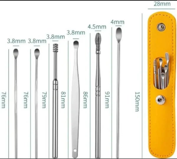 6 - Piece Ear Wax Cleaning Kit - Portable & Easy to Use - Flashkart Pakistan