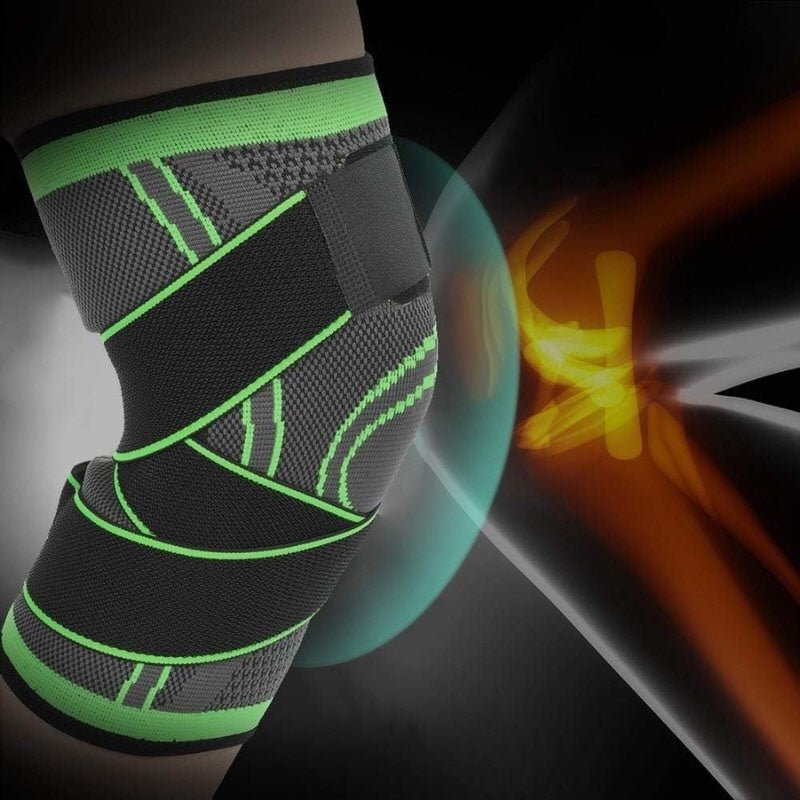Adjustable 3D Knee Support Band | Pressure Weave Brace for Men & Women| 1 PC - Flashkart Pakistan