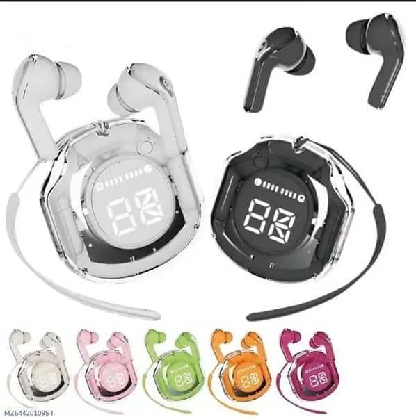 Air 39 Transparent Bluetooth Earbuds | High - Quality Sound, Super Bass, ENC Technology, HD Calling, Bluetooth 5.3 - Flashkart Pakistan