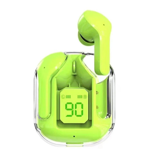 Air31 Earbuds Wireless | Crystal Transparent Bluetooth 5.3 | LED Digital Display Airpods - Flashkart Pakistan