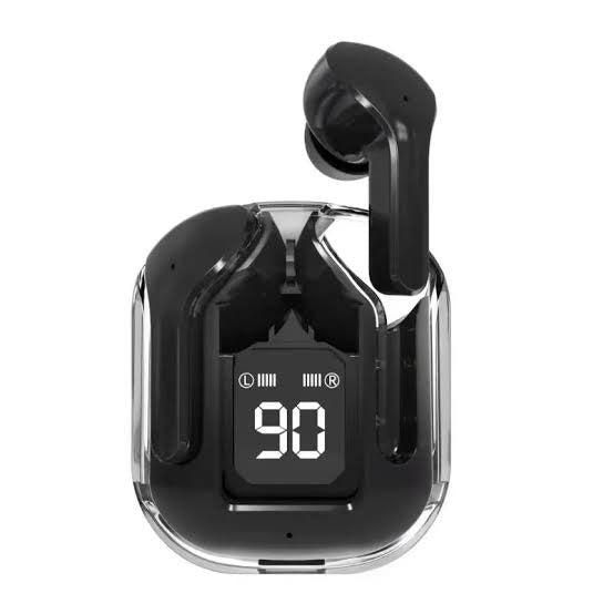 Air31 Earbuds Wireless | Crystal Transparent Bluetooth 5.3 | LED Digital Display Airpods - Flashkart Pakistan