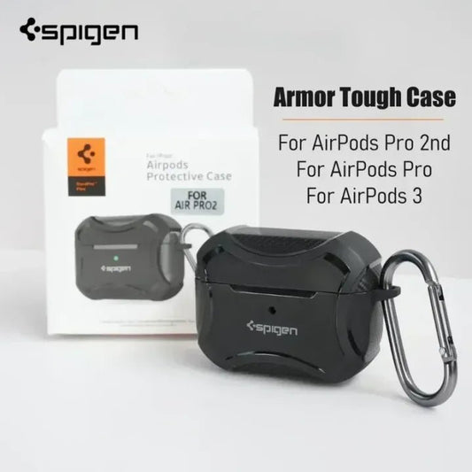 Airpods Protective Case | Pro 2/Pro/Airpods 3 Full Protective Case with Metal Hook - Flashkart Pakistan