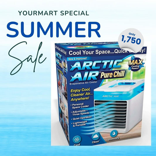 Arctic Air Ultra | 3 - in - 1 Mini USB Portable Air Cooler, Personal Evaporative AC with LED Night Light – Compact Air Conditioner for Home, Office & Travel - Flashkart Pakistan