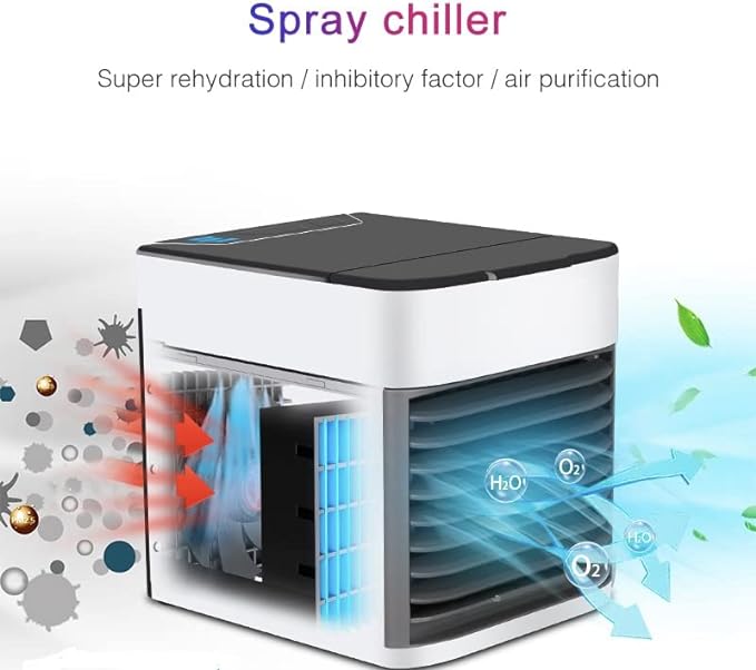 Arctic Air Ultra | 3 - in - 1 Mini USB Portable Air Cooler, Personal Evaporative AC with LED Night Light – Compact Air Conditioner for Home, Office & Travel - Flashkart Pakistan