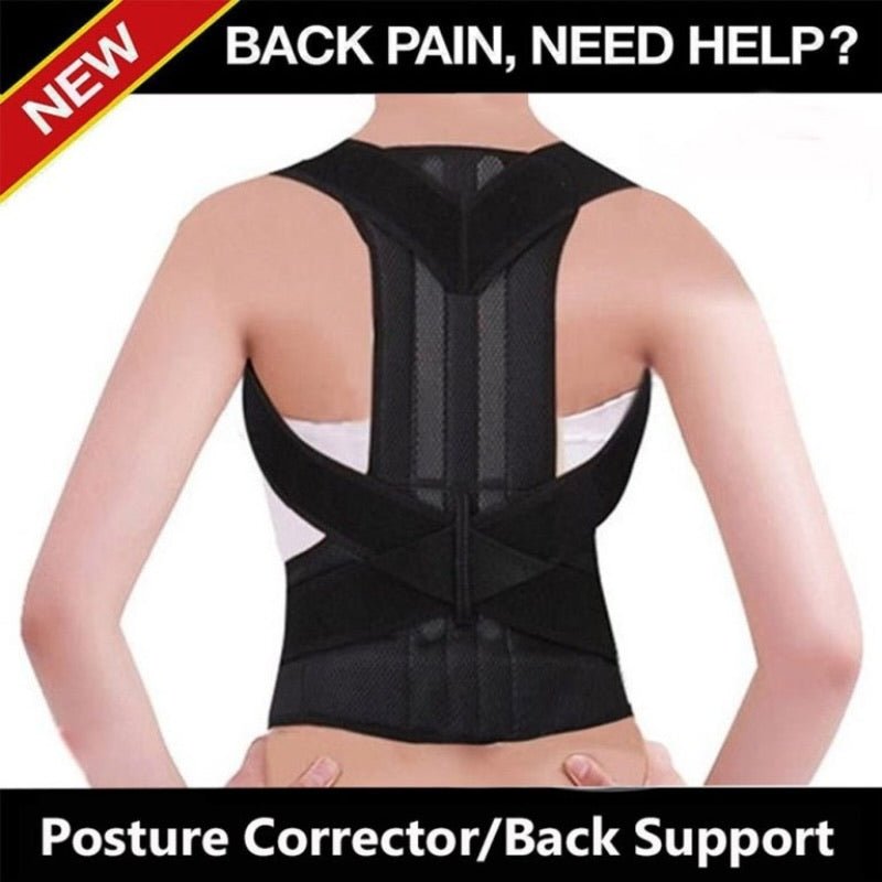 Back Pain Relief Posture Corrector Belt | Adjustable Back & Shoulder Support for Better Posture, Lower & Upper Back Pain - Flashkart Pakistan