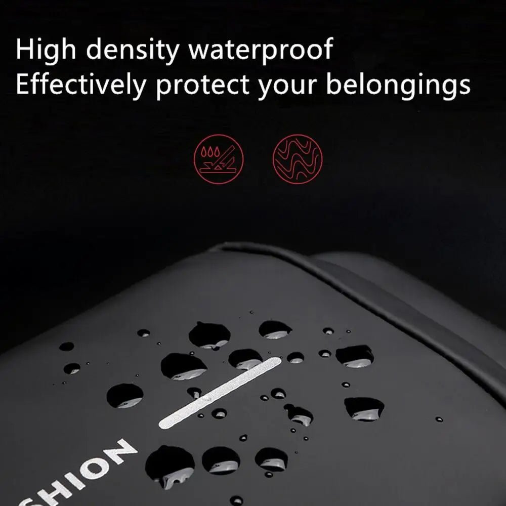 Black | Multifunction Anti - Theft USB Charging Crossbody Shoulder Bag | Stylish, Secure, and Ready for Adventures - Flashkart Pakistan