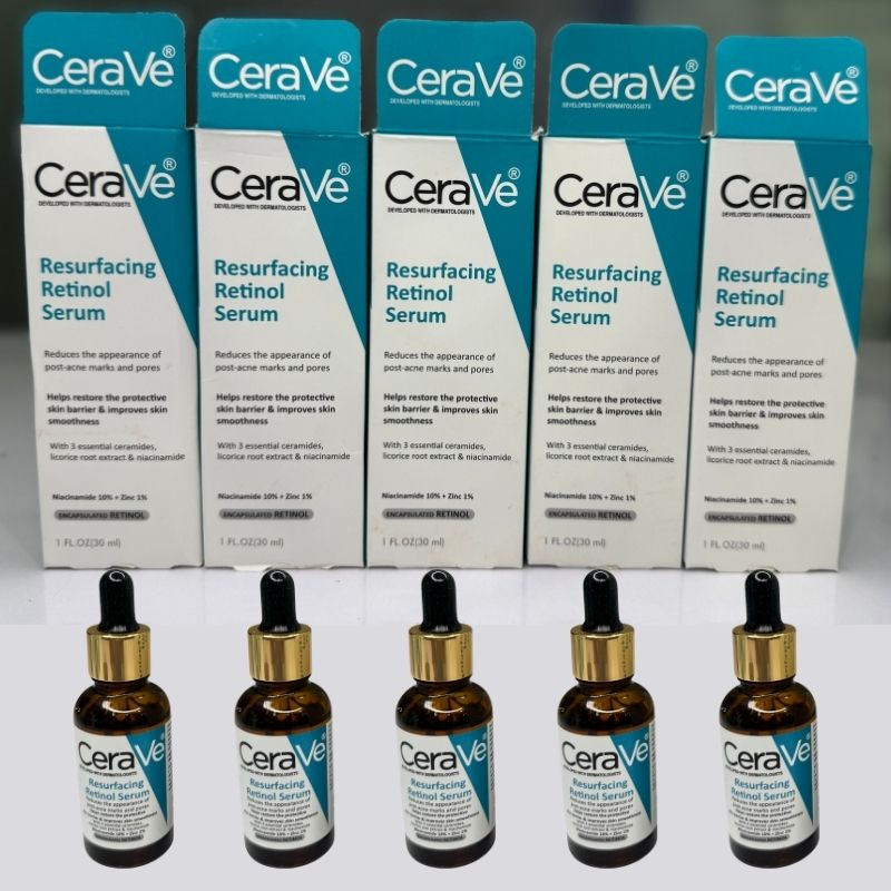 CeraVe Resurfacing Retinol Serum 30ml – For Post - Acne Marks | Niacinamide & Licorice Root | Brightening & Pore Minimizer - Flashkart Pakistan