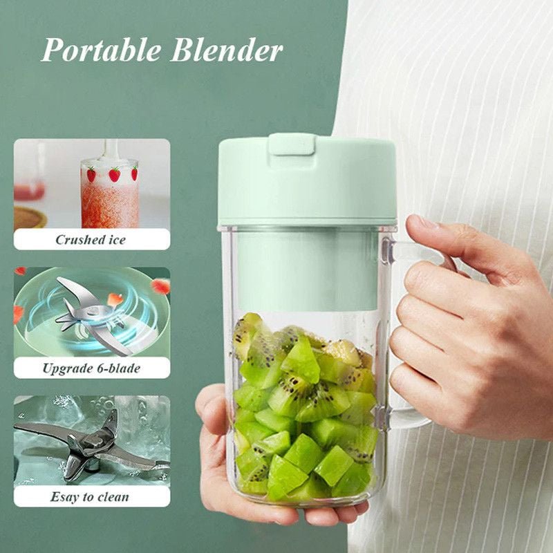 Crusher Juicer 2 In 1 Mini Portable USB Rechargeable High Quality 6 Blades - Flashkart Pakistan