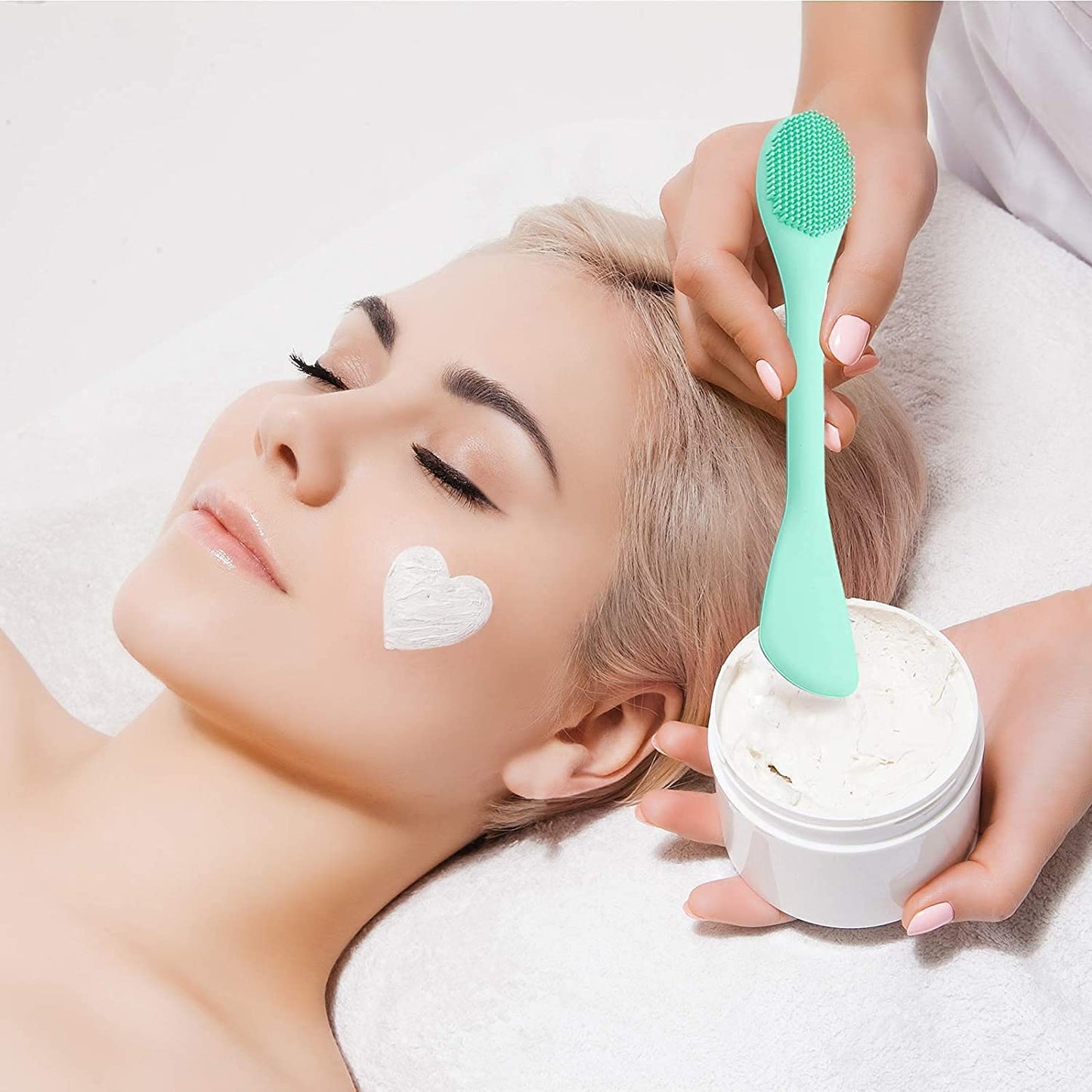 Double - Ended Silicone Face Mask & Cleansing Brush | Soft, Reusable Skin Care Applicator Tool (Pack of 2) - Flashkart Pakistan
