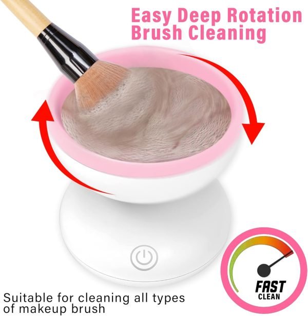 Electric Makeup Brush Cleaner Machine - Automatic | USB Rechargeable & Gentle on Bristles | Random Color - Flashkart Pakistan